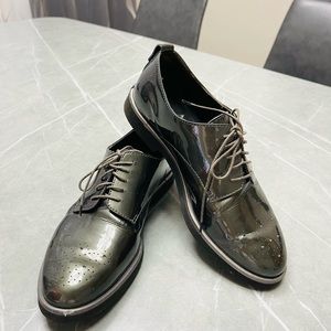 AGl Leather Gray Oxfords, Sz. 6.5
